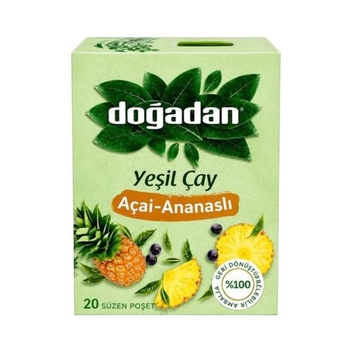 Doğadan Açai & Pineapple Green Tea (20 Bags)