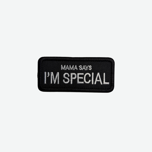 شعار قماشي امي تقول انني مميز | Mana Says i’m spec...
