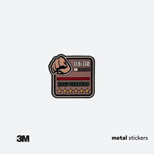 ملصق معدني واجهة HUD جراند GTA