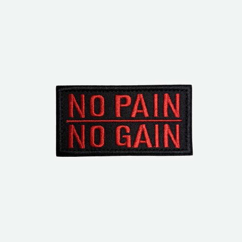 شعار قماشي لا ألم، لا مكسب | No Pain No Gain Patch