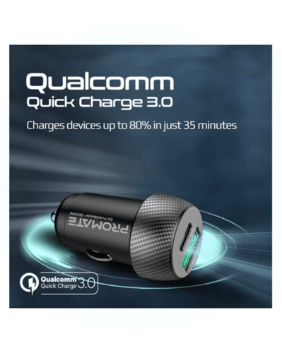 شاحن سيارة, Promate, USB and Type-C