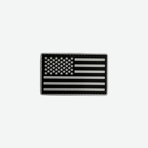 شعار قماشي امريكا ابيض وأسود | White & Black USA P...