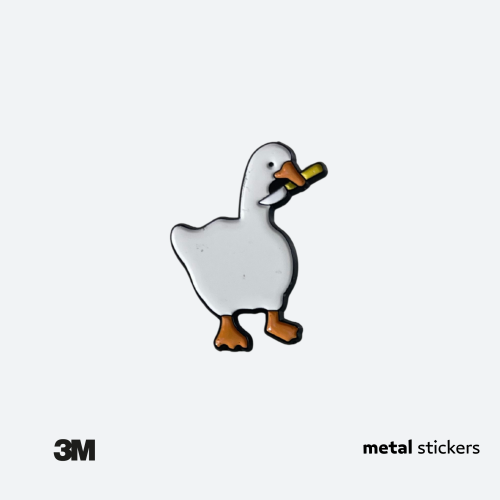 ملصق معدني بطة