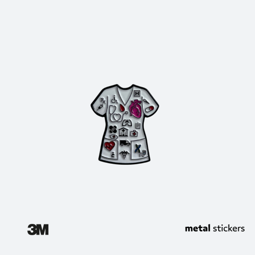 ملصق معدني الطب