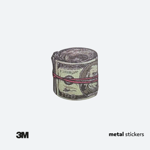 ملصق معدني حزمة دولارات