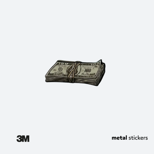 ملصق معدني فلوس كاش