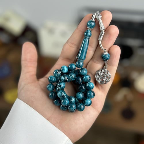 سبحة بكلايت تركواز مخلوط