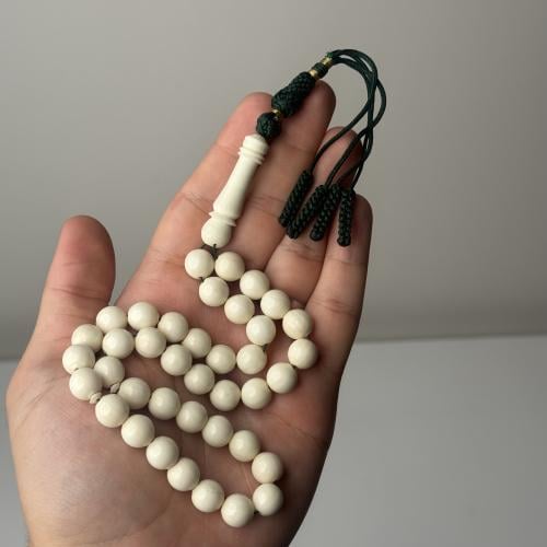 سبحة عظم جمل دائري كركوشة زيتي