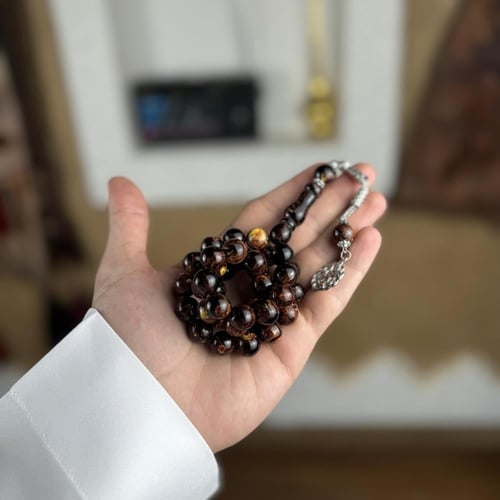 سبحة بكلايت جامبو بني تعريق اسود