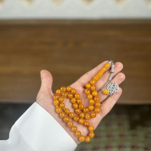 سبحة بكلايت اصفر معتق