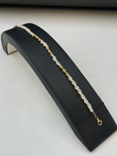 اسوارة لؤلؤ ذهب عيار18