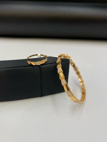 اسوارة مع خاتم ذهب صافي عيار21