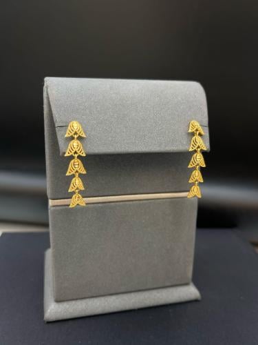 حلق ذهب صافي عيار 21