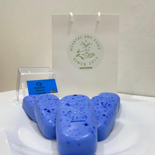 صابونة النيلة الزرقاء 100 جم تقريبا