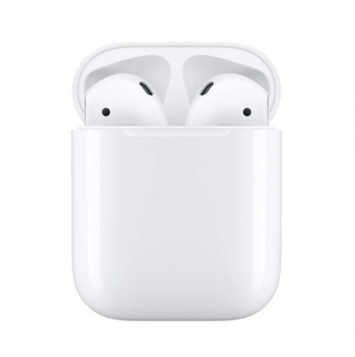 أبل ايربودز مع غطاء شحن، الجيل الثاني، أبيض- Apple