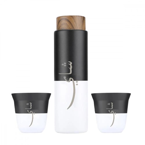 حافظة شاي مع كوبين في بكج واحد