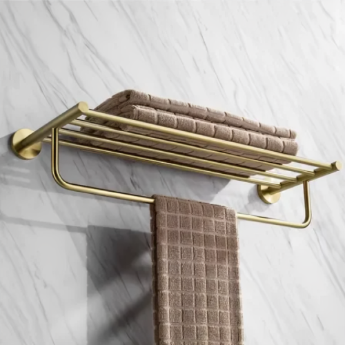 علاقة مناشف لون ذهبي