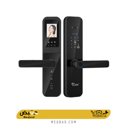 قفل ذكي كاميرا وشاشة باللون الاسود - LOZAN