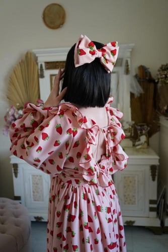 فستان رمضاني وردي