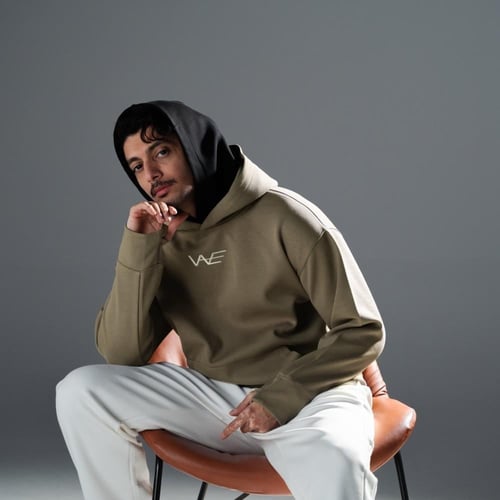 بلوفر دبل كاب زيتي فاتح - Light Green Double Cap H...