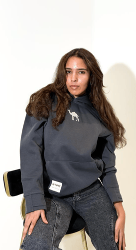 هودي دبل كاب Navy Double Cap Hoodie