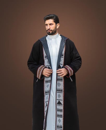 فروه رجالي تلتبس وجهين بيج-اسود