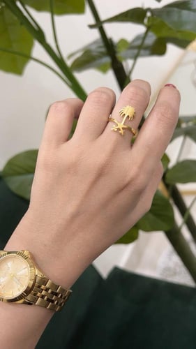 خاتم اليوم الوطني سيفين ونخلة