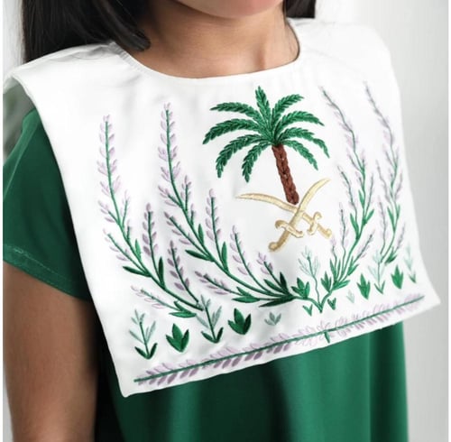 فستان اليوم الوطني_مع شال- متجر الرياض