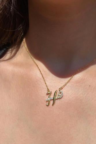 سلسال حرفين مع فصوص أنيقة