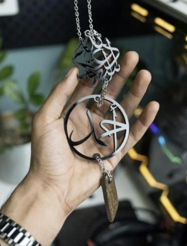 تعليقة سيارة مع الدعاء والاسم بإطار دائري