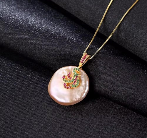 عقد فاخر من الفضة الإسترلينية 925 مطعّم بالذهب عيا...