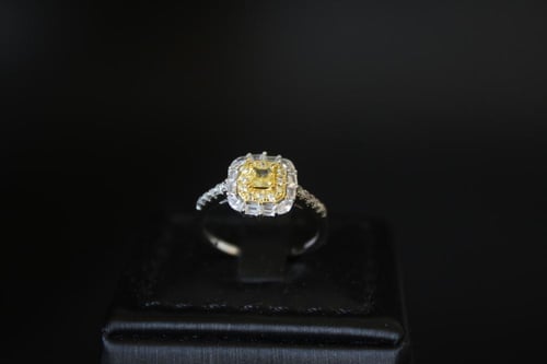 طقم فضة استرليني 925 مرصع بحجر التوباز الأصفر