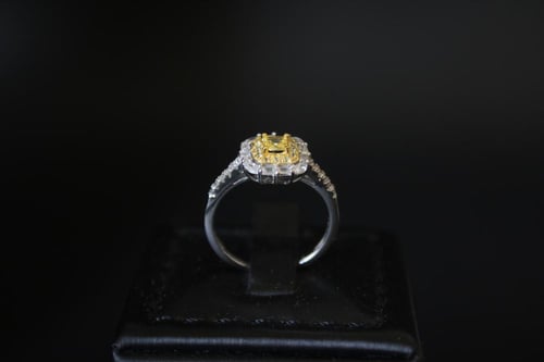 طقم فضة استرليني 925 مرصع بحجر التوباز الأصفر