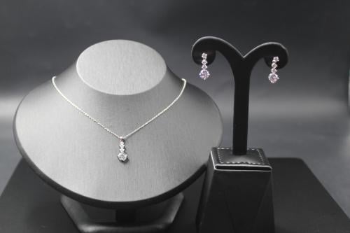 طقم زركون فضه عيار 925