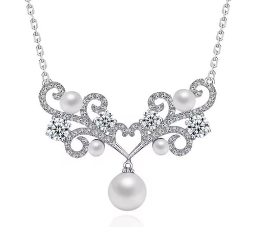 سلسال زركون مزين باللؤلؤ