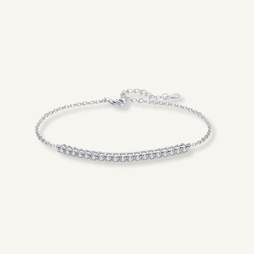 سِواره فضة استرليني 925 بحجر موزانايت Moissanite