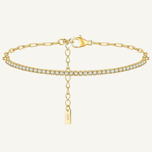 Sterling silver bracelet with gold color