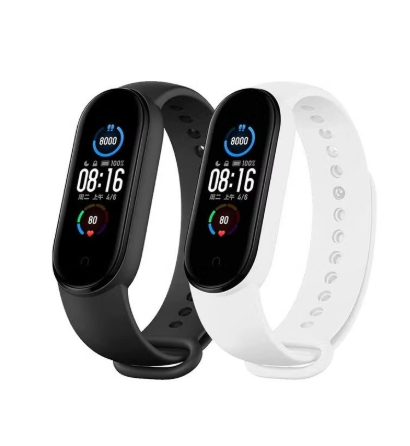 2 أساور سيليكون لساعة Xiaomi Mi Band 5/6 | حزام بد...