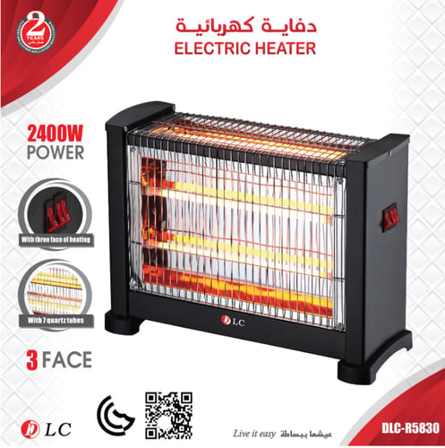 مدفأة كهربائية من دي إل سي DLC‑R5830 بقدرة ‎2400 و...