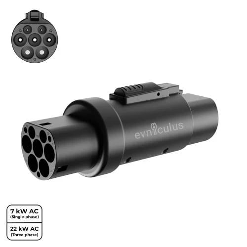 Type 2 to GBT Adapter (IEC 62196 to GB/T) | محول شحن AC ثلاثي الطور