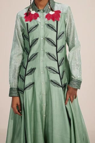 فستان هندي اخضر