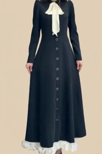 فستان اسود ماكسي