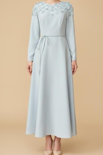 فستان سهرة باكمام طويلة