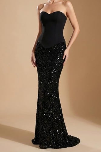 فستان سهرة فخم قصة حورية البحر مع كيب ترتر قابل لل...