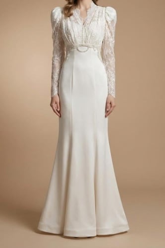 فستان قصة سمكة دانتيل