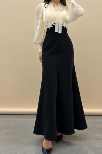 فستان سهرة بلونين