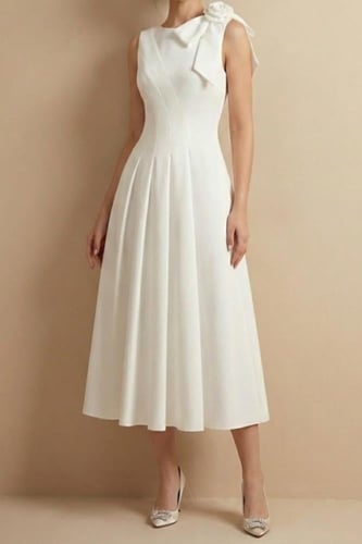 فستان سهرة أسود ميدي