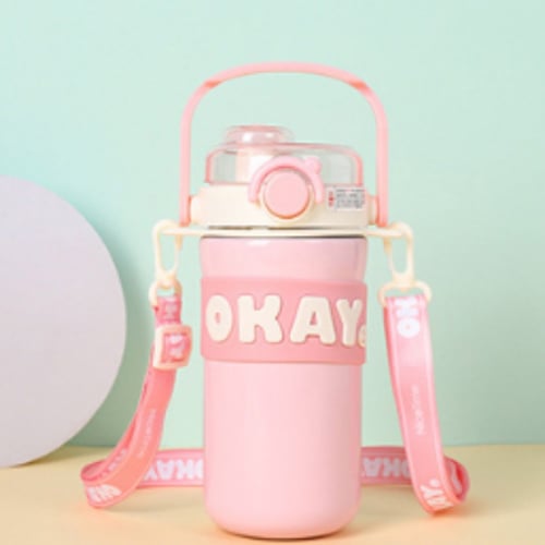 حافظة ماء Okay بعدة ألوان، مع هدية (حافظة موزة)