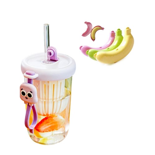 كوب ماء لطيف مع هدية (حافظة على شكل موزة)