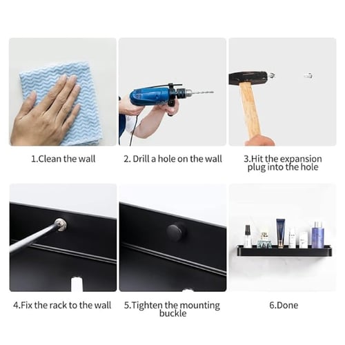 3 أرفف تخزين وتنظيم لاستخدامات مختلفة (مثبت على ال...